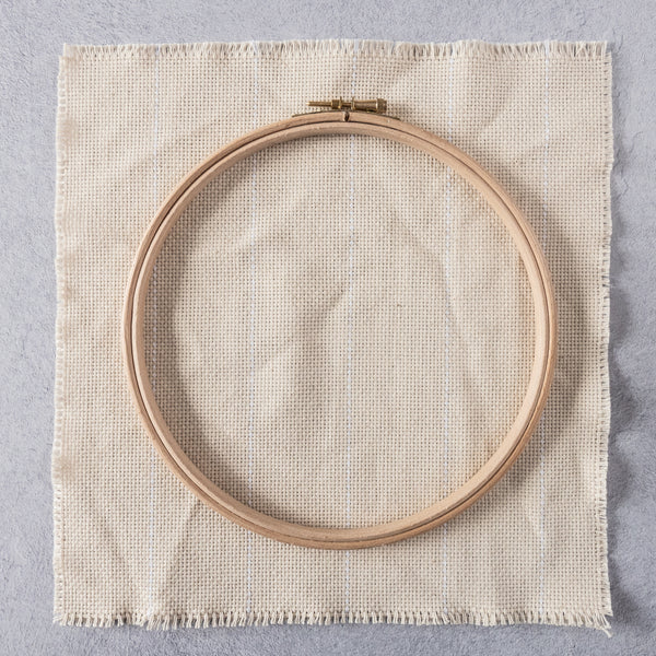 Punch needle tutorial: How to prepare a hoop for punching