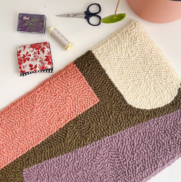 What materials should you use for making a punch needle rug?