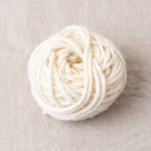 White 100% wool punch needle rug yarn