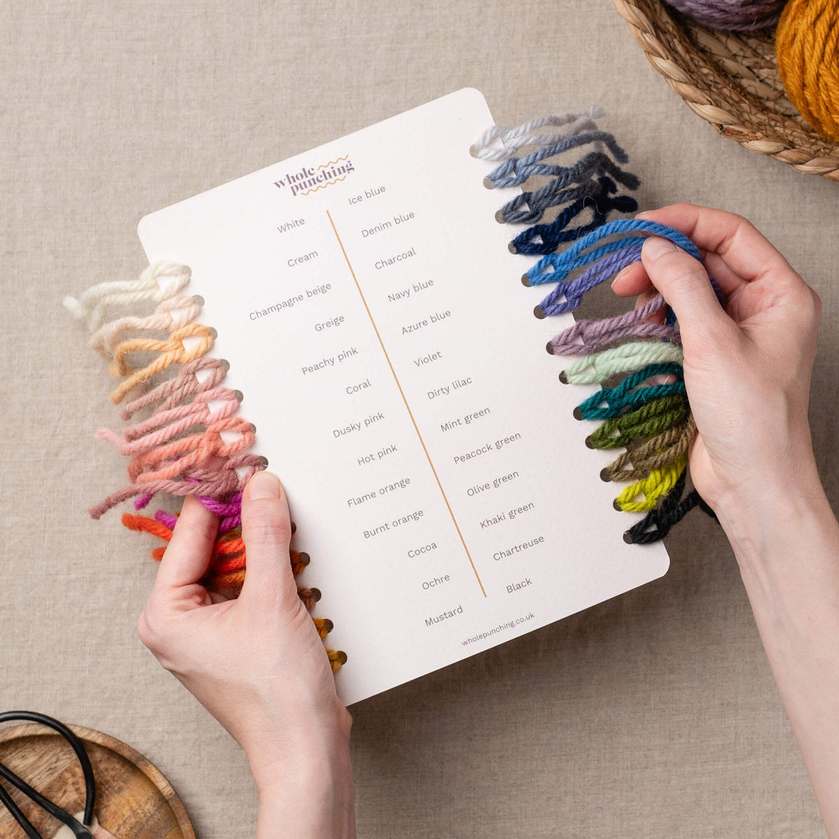 100 wool punch needle rug yarn shade card Whole Punching