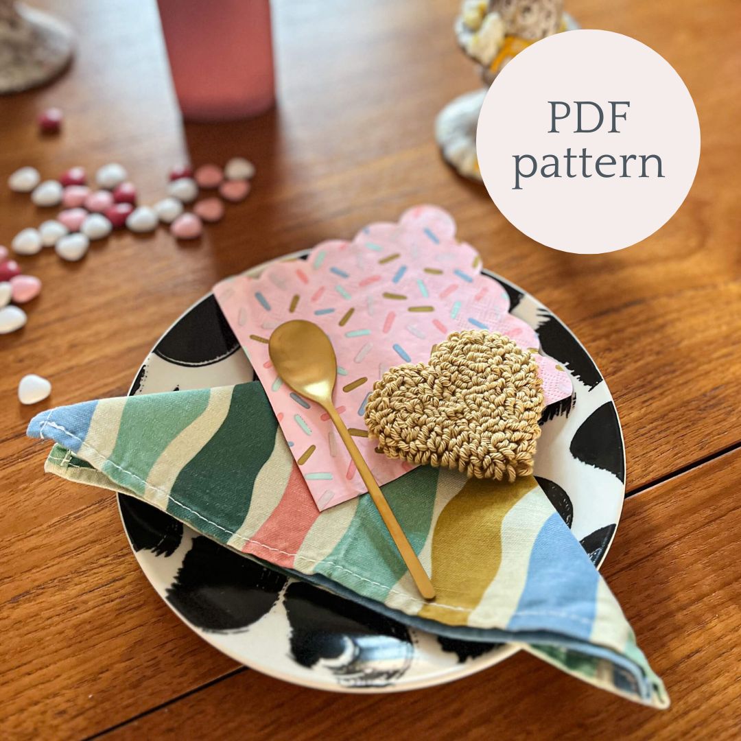 Free PDF punch needle valentine's heart pattern