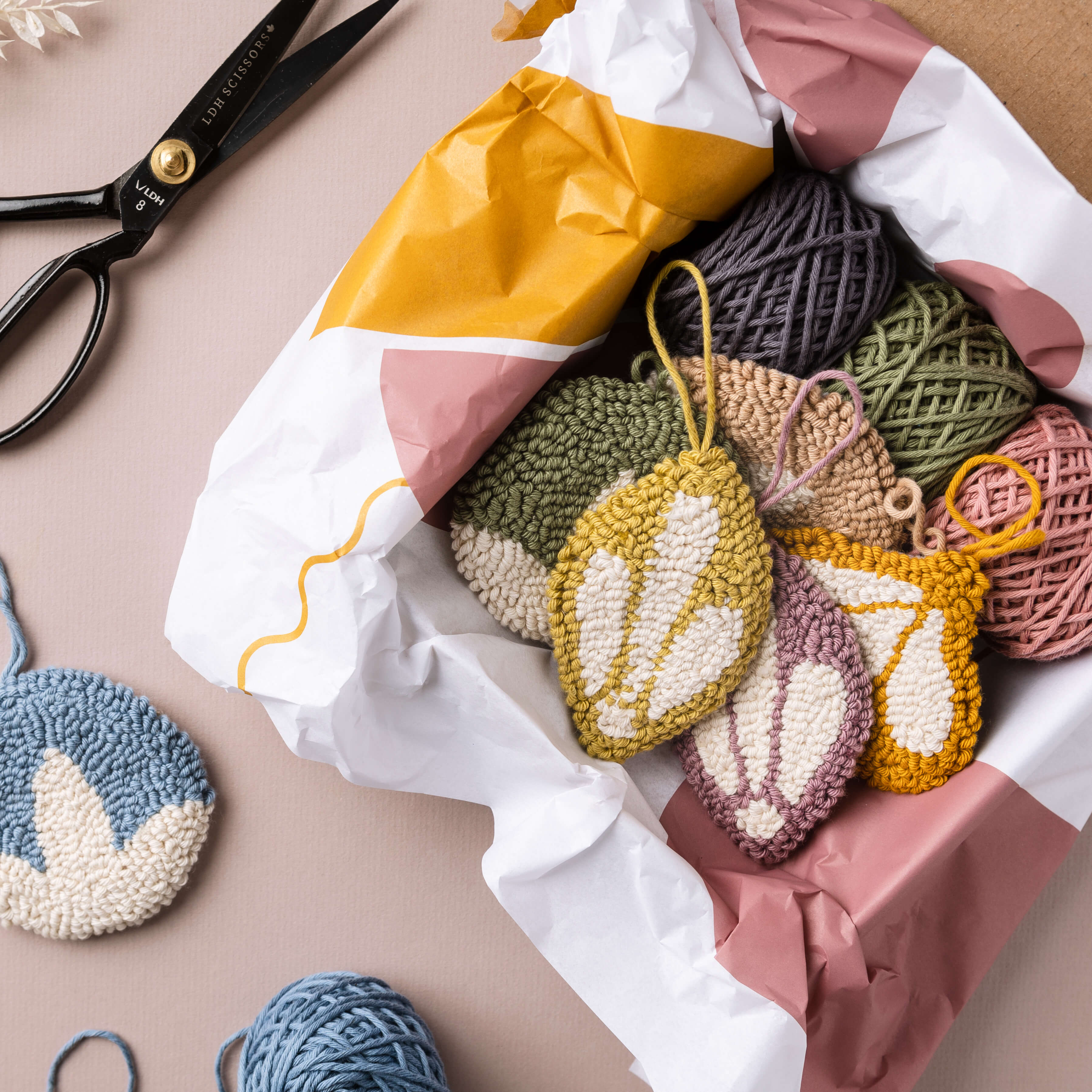 whole punching punch needle baubles and lavor punch needle