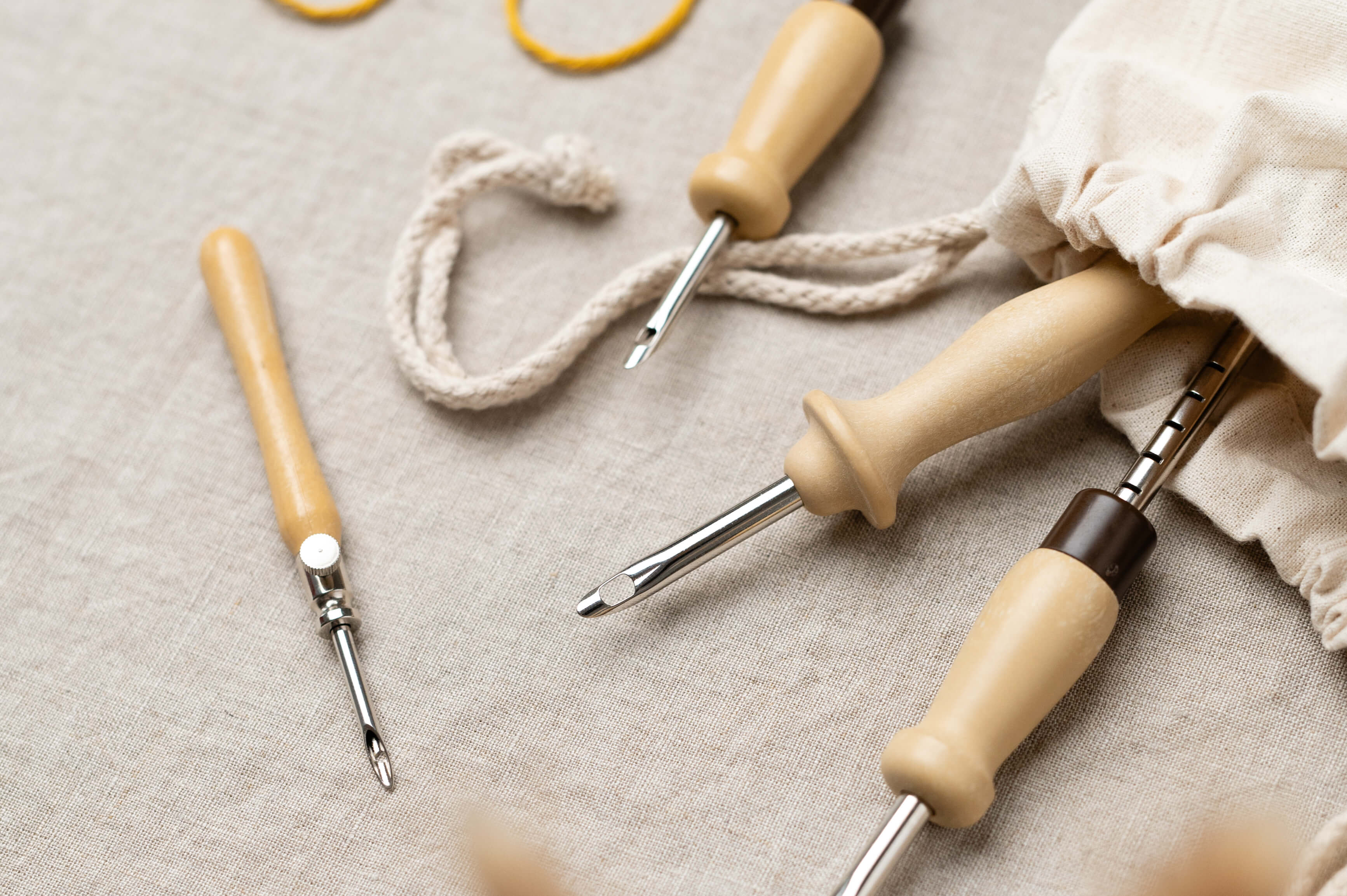 lavor punch needles spilling from bag
