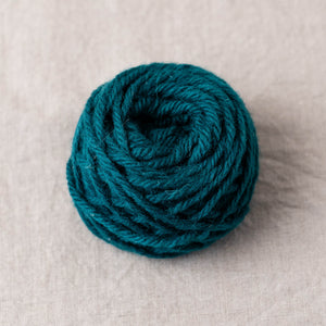 Dark Peacock Green 100% wool punch needle rug yarn