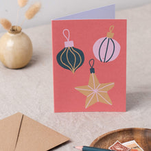 Load image into Gallery viewer, Bauble greeting card