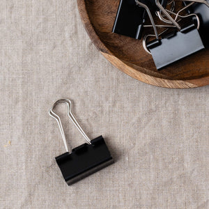 Black bulldog binder clips