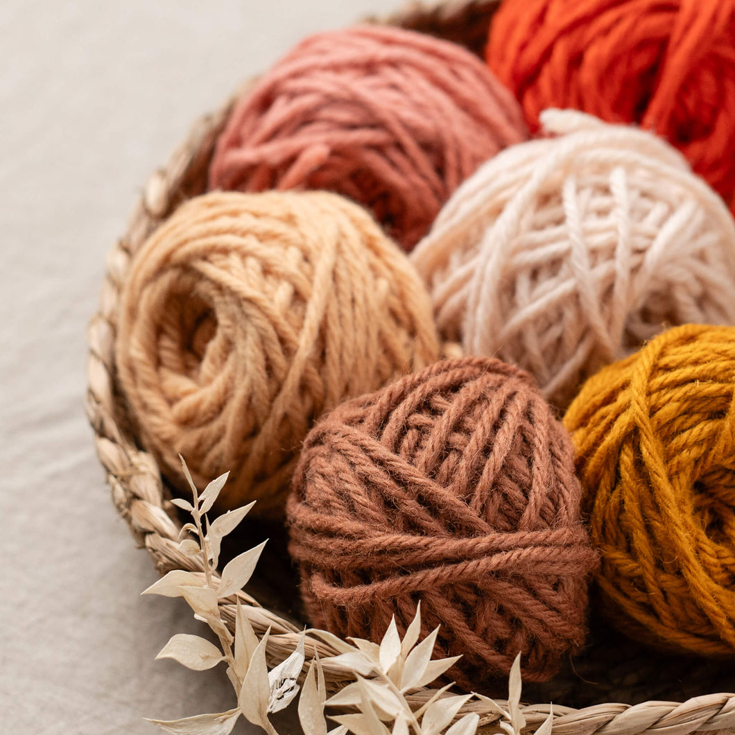 100% wool punch needle rug yarn bundle
