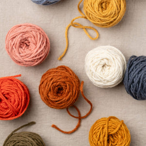 balls of 100% wool punch needle rug yarn