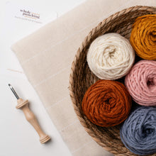 Load image into Gallery viewer, Monks cloth, rug yarn and Oxford punch needle
