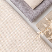 Load image into Gallery viewer, bundle of punch needle fabric including monks cloth, linen, cotton and felt