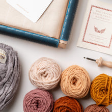 Load image into Gallery viewer, gripper frame, oxford punch needle, monks cloth and rug yarn for punch needle workshop
