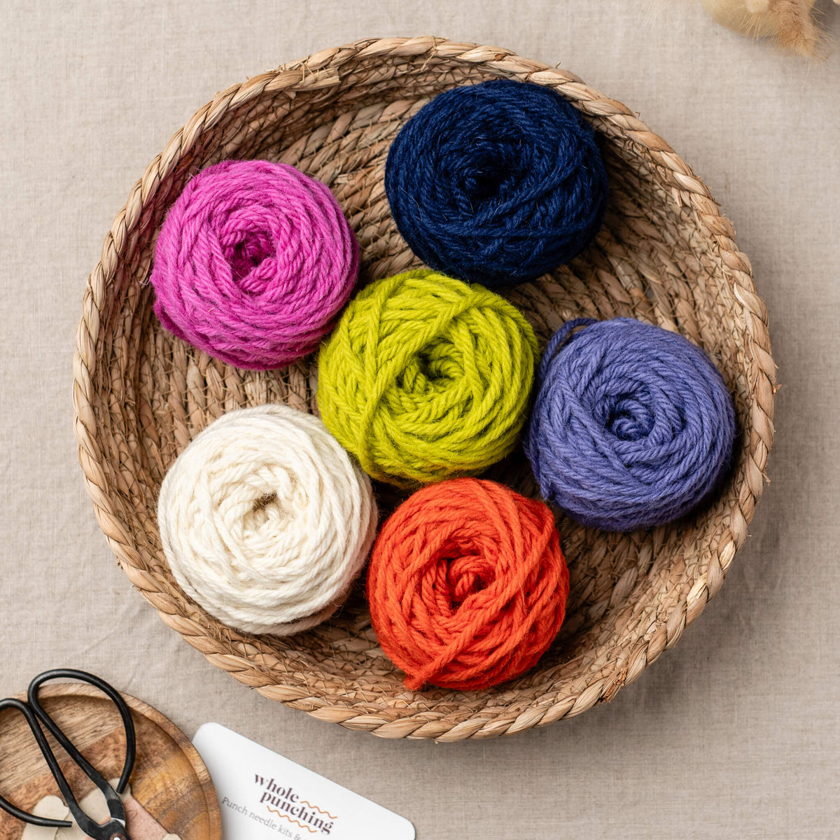Punch needle rug yarn palette bundle – Whole Punching