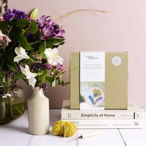 Abstract floral beginner punch needle kit