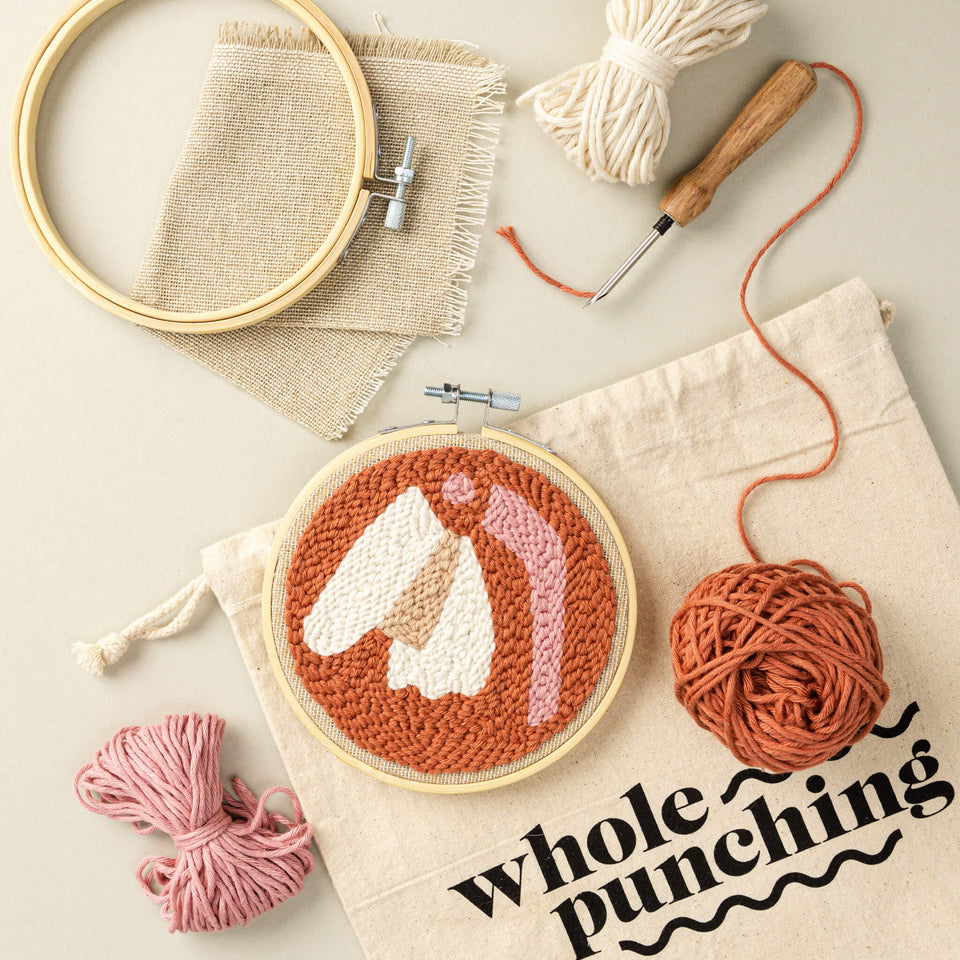 coral bell beginners punch needle craft kit