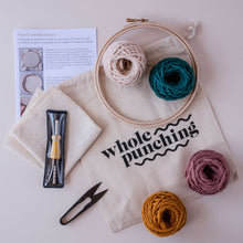 Load image into Gallery viewer, DIY chunky punch needle kit with 100% wool yarn
