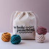 DIY chunky punch needle kit with 100% wool yarn