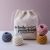 DIY chunky punch needle kit with 100% wool yarn