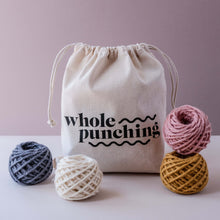 Load image into Gallery viewer, DIY chunky punch needle kit with 100% wool yarn