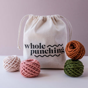 DIY chunky punch needle kit with 100% wool yarn