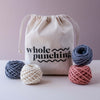 DIY chunky punch needle kit with 100% wool yarn
