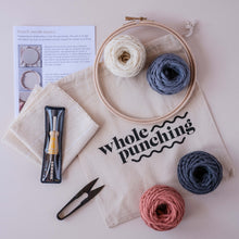 Load image into Gallery viewer, DIY chunky punch needle kit with 100% wool yarn