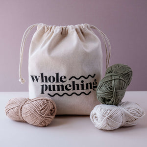 Whole punching canvas bag with autumn palette