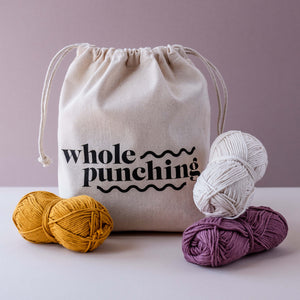 Whole punching canvas bag with summer palette