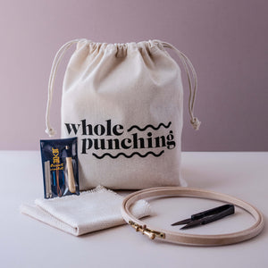 whole punching printed cotton bag and celestial kit