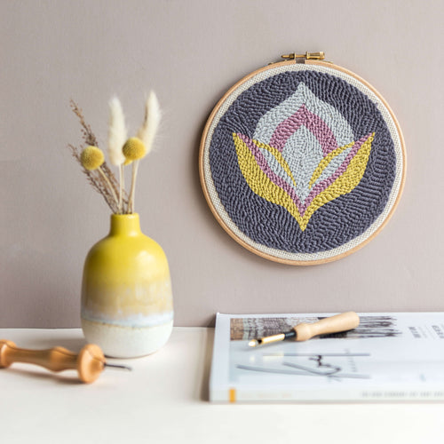 summer floral punch needle kit for beginners